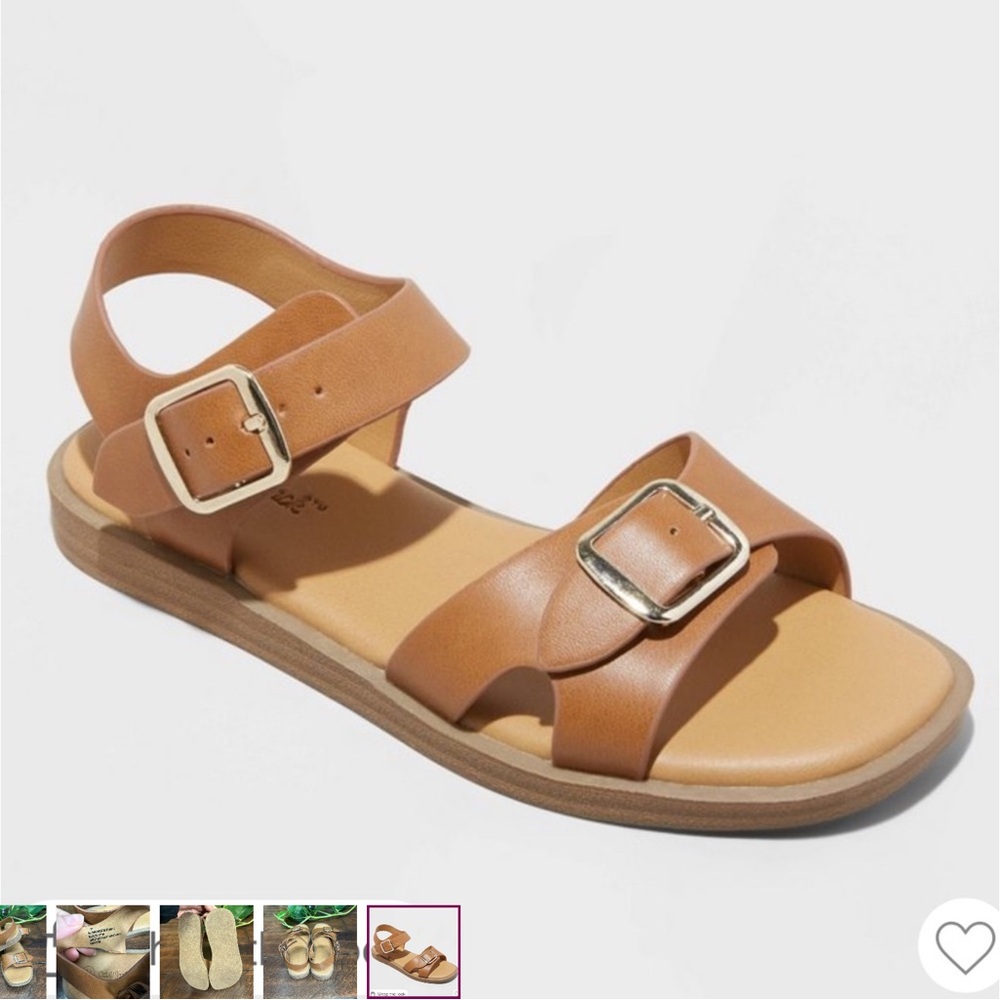 Cat & Jack Girls Sandals vegan leather h sandals size 13 little girls